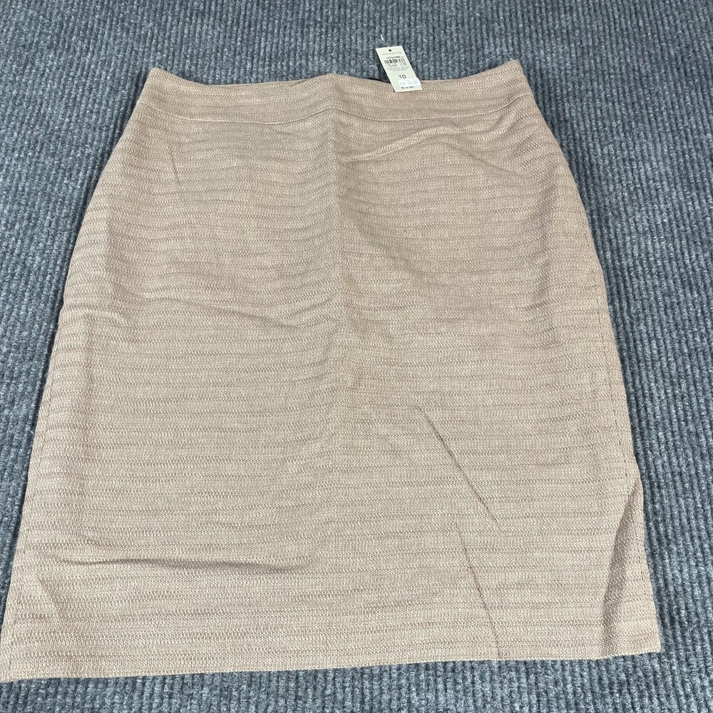 Ann Taylor Skirt Womens 8 Beige‎ Cotton Blend Lined Workwear Career Classic New